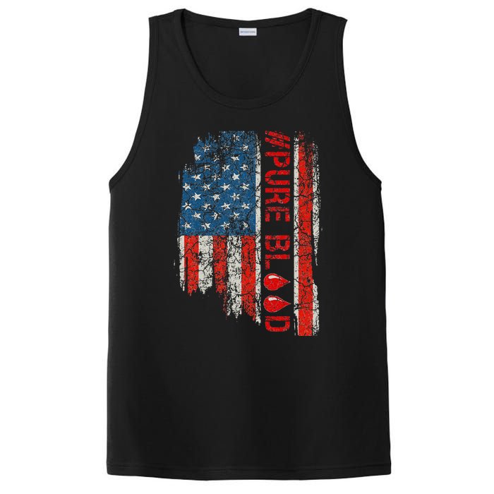 Vintage Pure Blood Movement Pureblood Freedom USA Flag PosiCharge Competitor Tank