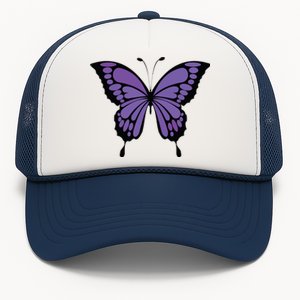 Vibrant Purple Butterfly Trucker Hat