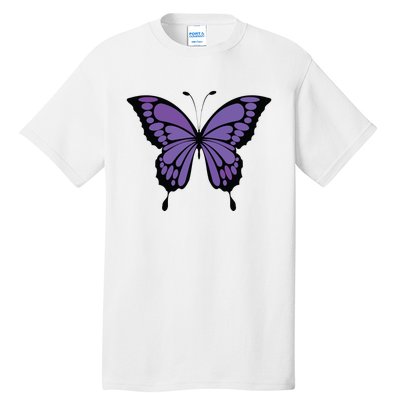 Vibrant Purple Butterfly Tall T-Shirt