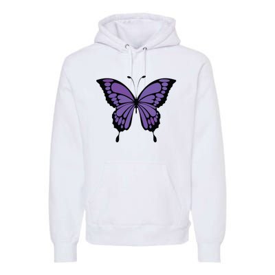 Vibrant Purple Butterfly Premium Hoodie