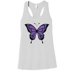 Vibrant Purple Butterfly Women's Racerback Tank