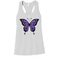 Vibrant Purple Butterfly Women's Racerback Tank