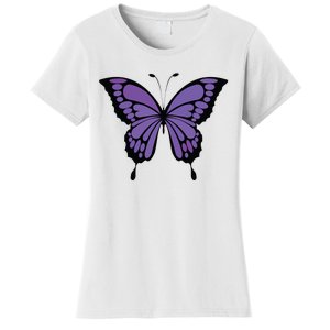 Vibrant Purple Butterfly Women's T-Shirt