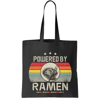 Vintage Powered By Ramen Japanese Love Anime Noodles Bag