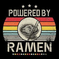 Vintage Powered By Ramen Japanese Love Anime Noodles Womens Tank Top