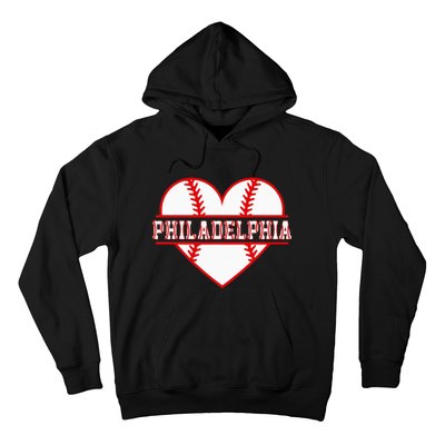 Vintage Philadelphia Baseball Skyline Retro Cityscap Hoodie