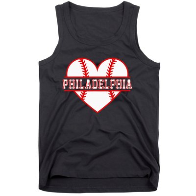 Vintage Philadelphia Baseball Skyline Retro Cityscap Tank Top