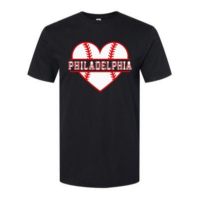 Vintage Philadelphia Baseball Skyline Retro Cityscap Softstyle CVC T-Shirt