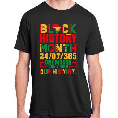 Vintage Proud Black Heritage Black History Month 24 7 Adult ChromaSoft Performance T-Shirt