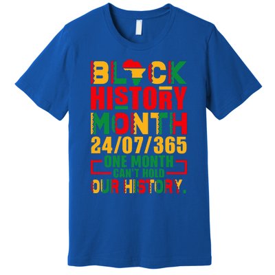 Vintage Proud Black Heritage Black History Month 24 7 Premium T-Shirt