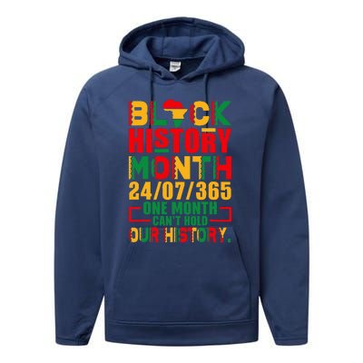 Vintage Proud Black Heritage Black History Month 24 7 Performance Fleece Hoodie