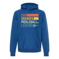 Vintage Pickle Ball Daddy Grandpa Pickleball Legend Dad Gift Premium Hoodie