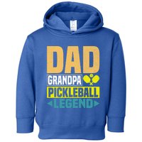 Vintage Pickle Ball Daddy Grandpa Pickleball Legend Dad Gift Toddler Hoodie