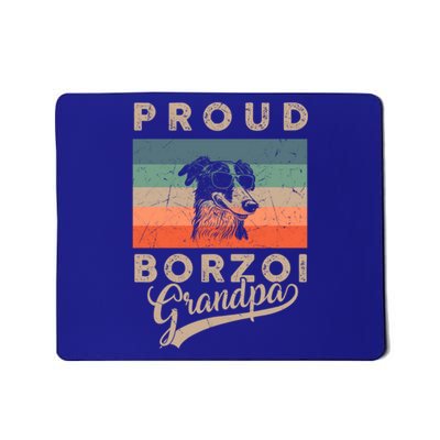 Vintage Proud Borzoi Dog Grandpa Dog Owner FatherS Day Xmas Gift Mousepad