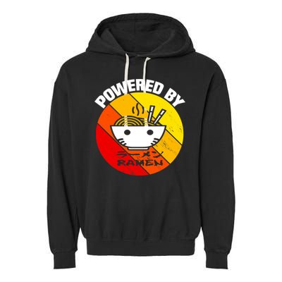 Vintage Powered By Ramen Gift Ramen Noodle Soup Gift Garment-Dyed Fleece Hoodie