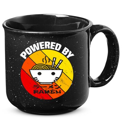 Vintage Powered By Ramen Gift Ramen Noodle Soup Gift 15oz Campfire Ceramic Mug