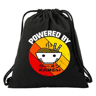 Vintage Powered By Ramen Gift Ramen Noodle Soup Gift Drawstring Bag