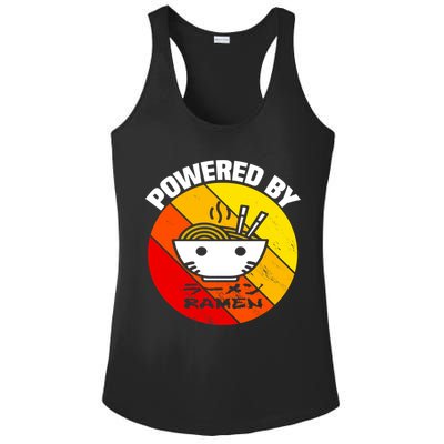 Vintage Powered By Ramen Gift Ramen Noodle Soup Gift Ladies PosiCharge Competitor Racerback Tank