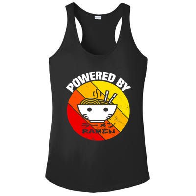 Vintage Powered By Ramen Gift Ramen Noodle Soup Gift Ladies PosiCharge Competitor Racerback Tank