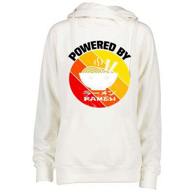 Vintage Powered By Ramen Gift Ramen Noodle Soup Gift Womens Funnel Neck Pullover Hood