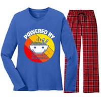 Vintage Powered By Ramen Gift Ramen Noodle Soup Gift Women's Long Sleeve Flannel Pajama Set 