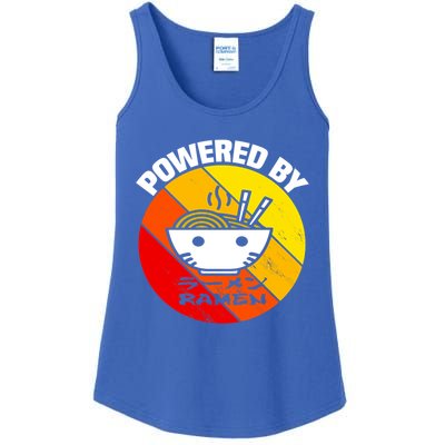 Vintage Powered By Ramen Gift Ramen Noodle Soup Gift Ladies Essential Tank