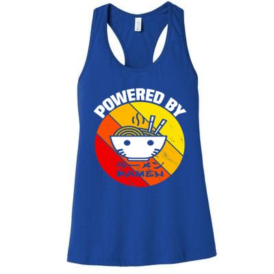 Vintage Powered By Ramen Gift Ramen Noodle Soup Gift Women's Racerback Tank