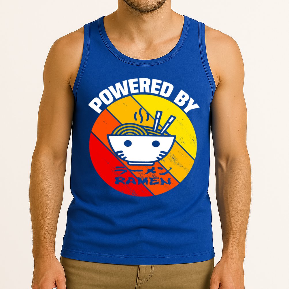 Vintage Powered By Ramen Gift Ramen Noodle Soup Gift Tank Top