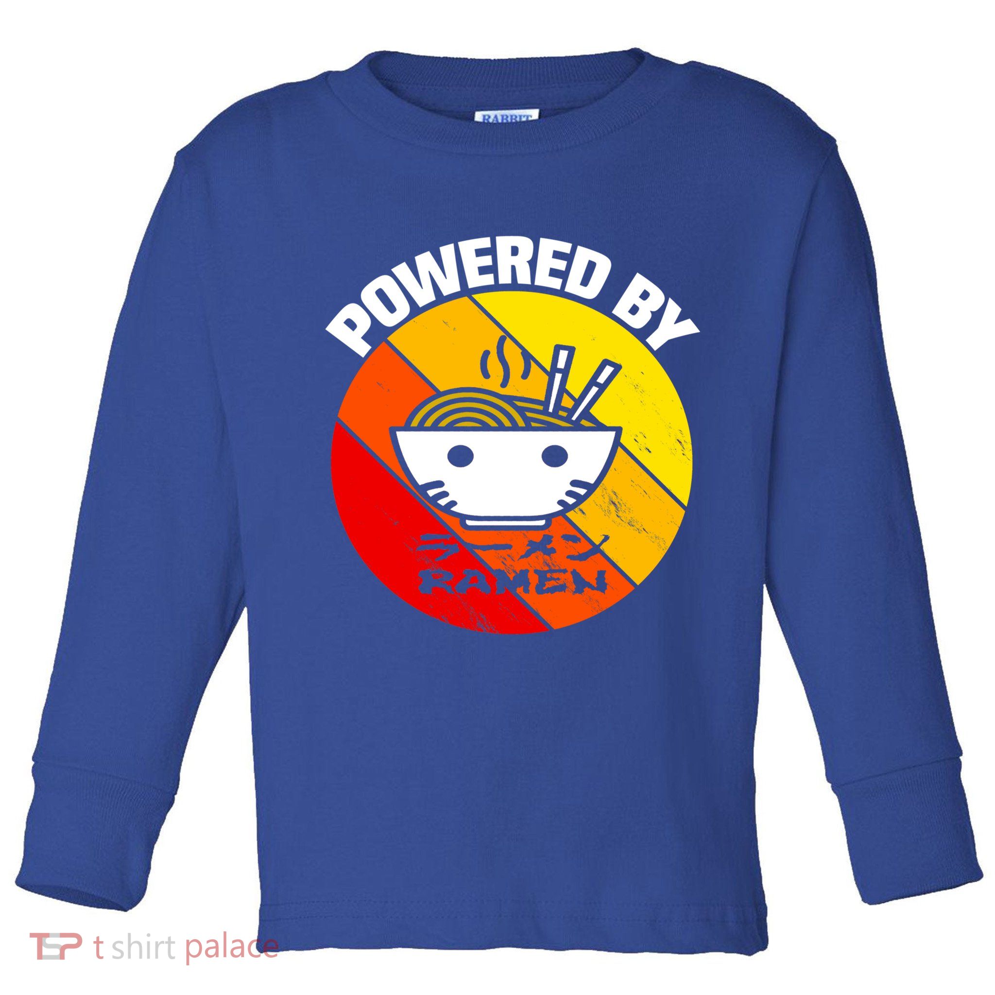 Vintage Powered By Ramen Gift Ramen Noodle Soup Gift Toddler Long Sleeve Shirt