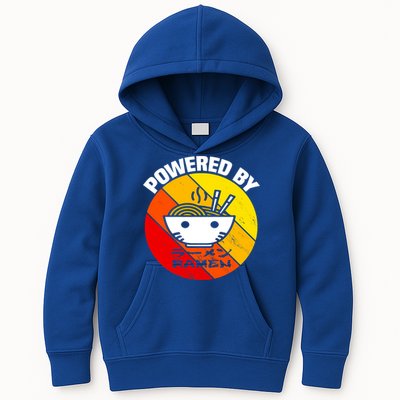 Vintage Powered By Ramen Gift Ramen Noodle Soup Gift Kids Hoodie