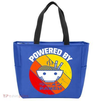Vintage Powered By Ramen Gift Ramen Noodle Soup Gift Zip Tote Bag