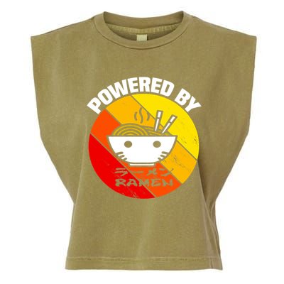 Vintage Powered By Ramen Gift Ramen Noodle Soup Gift Garment-Dyed Women's Muscle Tee