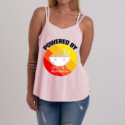 Vintage Powered By Ramen Gift Ramen Noodle Soup Gift Women's Strappy Tank