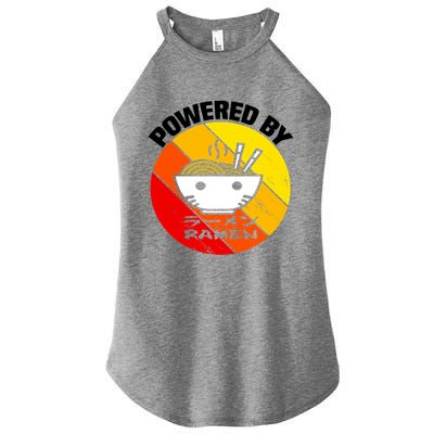 Vintage Powered By Ramen Gift Ramen Noodle Soup Gift Women's Perfect Tri Rocker Tank