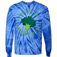 Veggie Powered Broccoli Vegan Gift Tie-Dye Long Sleeve Shirt