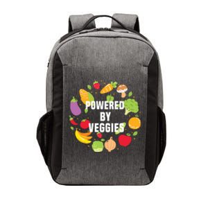 Vegeterian Powered By Veggies Funny Present Vegan Funny Gift Vector Backpack