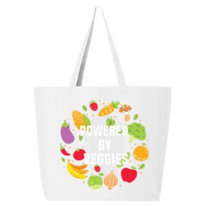 Vegeterian Powered By Veggies Funny Present Vegan Funny Gift 25L Jumbo Tote