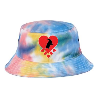 Vintage Penguin Birds Lover Valentine's Day Penguin Funny Gift Tie Dye Newport Bucket Hat