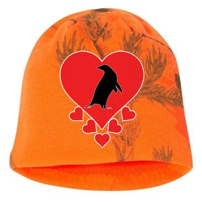 Vintage Penguin Birds Lover Valentine's Day Penguin Funny Gift Kati - Camo Knit Beanie