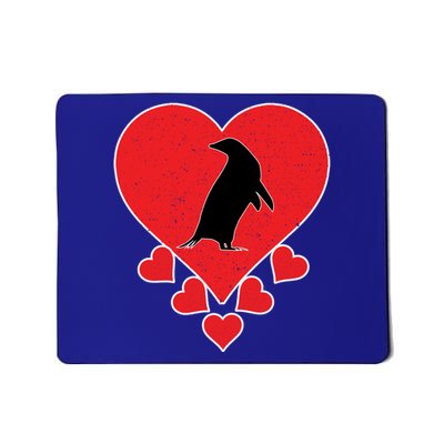 Vintage Penguin Birds Lover Valentine's Day Penguin Funny Gift Mousepad