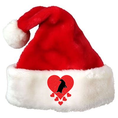 Vintage Penguin Birds Lover Valentine's Day Penguin Funny Gift Premium Christmas Santa Hat