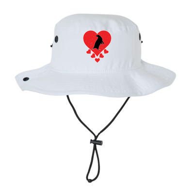 Vintage Penguin Birds Lover Valentine's Day Penguin Funny Gift Legacy Cool Fit Booney Bucket Hat