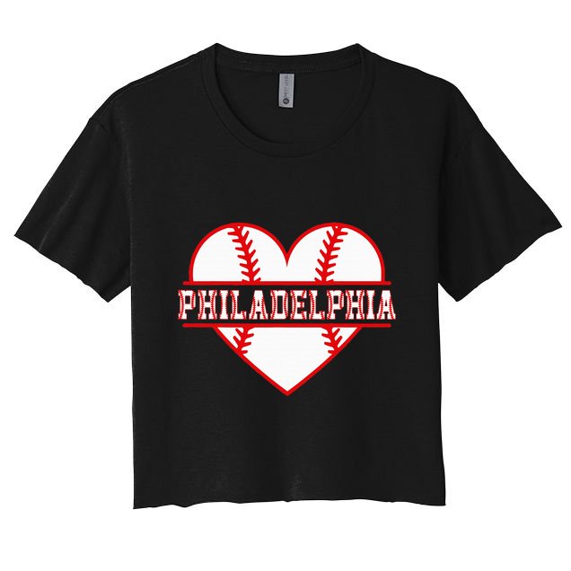 Vintage Philadelphia Baseball Skyline Crop Top
