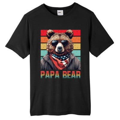 Vintage Papa Bear Sunglasses Papa Bear Lover FatherS Day Cute Gift Tall Fusion ChromaSoft Performance T-Shirt