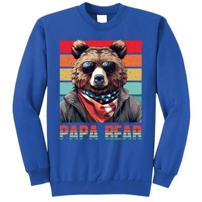 Vintage Papa Bear Sunglasses Papa Bear Lover FatherS Day Cute Gift Sweatshirt