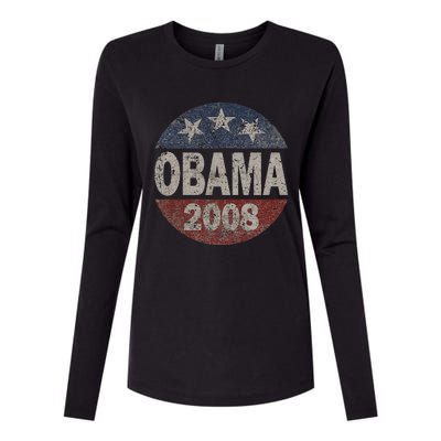 Vintage President Barack Obama 2008 Campaign Womens Cotton Relaxed Long Sleeve T-Shirt