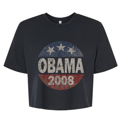 Vintage President Barack Obama 2008 Campaign Bella+Canvas Jersey Crop Tee