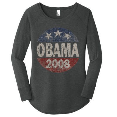 Vintage President Barack Obama 2008 Campaign Women's Perfect Tri Tunic Long Sleeve Shirt