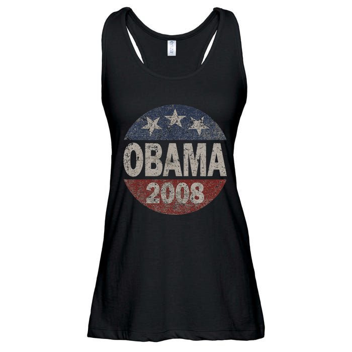 Vintage President Barack Obama 2008 Campaign Ladies Essential Flowy Tank