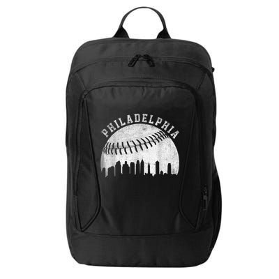 Vintage Philadelphia Baseball Skyline Retro Philly Cityscap City Backpack